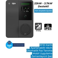 Hims 22KW Ticari Duvar Tipi Araç Şarj Istasyonu Hevc-22-T