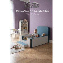 Yatella Minnoş Yuva 3’ü 1 Arada Yatak 70 x 130 cm Krem - Mavi