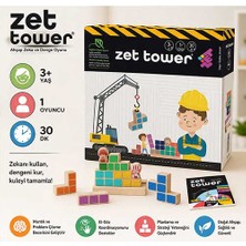 Zet Zeka ZET TOWER (Küçük Mühendisler) Ahşap Zeka ve Akıl Oyunu 3+ Yaş 1+ Oyuncu