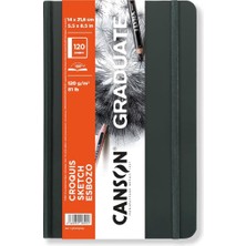 Canson Graduate Sert Kapaklı Çizim Defteri 120GR 14X21,6 120 Sayfa / 60 Yaprak