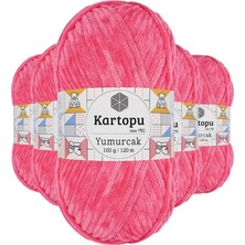 Herşey Trend Herşeytrend 5 Adet Yumurcak Kadife El Örgü Ipi Pembe K798