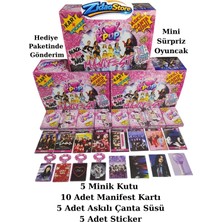 Emrah Gültekin Kpop Manifest Kart Seti 10 Kart 5 Sticker 5 Askılı Süs Mini Oyuncak Hediyeli 5 Kutu Set