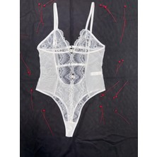 Elarin Taş Detaylı Dantelli Body
