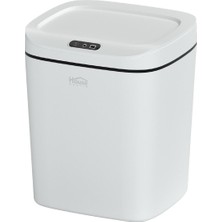 House Pratik HP99 Şarjlı Sensörlü 14 Litre Çöp Kovası Beyaz