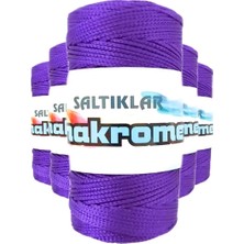 Herşey Trend Herşeytrend 5 Adet Polyester Makrome Ipi 4250 Mor 100 gr