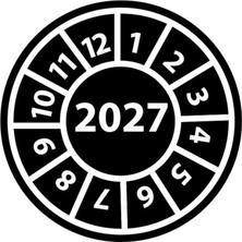 Akdesen Siyah Yangın Tüpü Etiketi 3x3 cm 2027 Suya Dayanıklı Güçlü Yapışkan Özellikli