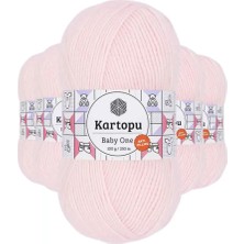 Herşey Trend Herşeytrend 5 Adet Baby One Tüylenmeyen El Örgü Ipi Yünü Bebe Pembe K255