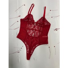 Elarin Taş Detaylı Dantelli Body