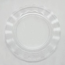 Epilons Şeffaf Lüks Plastik Mika Yuvarlak Tabak 22 Cm 6 Adet