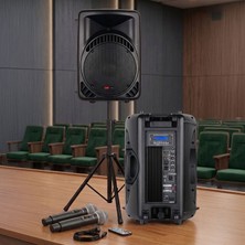 Lastvoice AMPLE-12SET 800W 12 Inç Aktif Hoparlör ve Mikrofon Ses Sistemi Seti