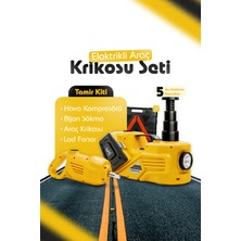 Ensiga Elektrikli Araç Krikosu Seti 5 Ton Kaldırma Bijon Sökme Kompresör Fenerli Araç Tamir Kiti