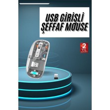 Northcity Kablosuz Mouse Bluetooth 5.0 & 2.4ghz Çift Modlu Şarjlı Sessiz Fare - Uzun Pil Ömrü ve Şeffaf Tasarım