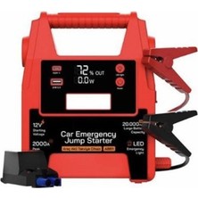 Ensiga LCD Ekranlı 20000 Mah Akü Takviye Cihazı 2000A Jump Starter Powerbank LED Işıklı