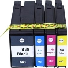 Tecprint Hp 938 4'lü Uyumlu Takım ve Seti Muadil Mürekkep Kartuş Set