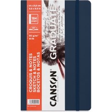 Canson Graduate Sert Kapaklı Eskiz Defteri 90GR  14X21,6 184 Sayfa / 92 Yaprak - Lacivert