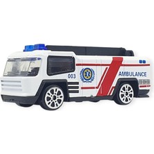 Luord - Store 3'lü Iş Makinaları Road Seti - Die Cast - DS044 - Ambulans (Lisinya)