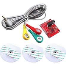 Emay Center AD8232 Ekg ve Nabız Ölçer Sensör Modülü - Giyilebilir Biyometrik Ölçüm Kiti (Kablo ve Elektrot Dahil)