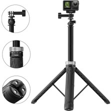 Telesin Telesın Tripod & Selfie Çubuğu (1.5m) Gopro, Osmo Action Uyumlu, 360° AYARLANABILIR