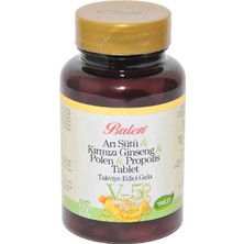 Uravas Store Arı Sütü &amp; Kırmızı Ginseng &amp; Polen &amp; Propolis 60 Tablet