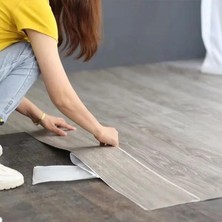 Renkli Duvarlar 1 MetreKare Alan Kaplar Nwyp02 Açık Gri Yapışkanlı Pvc Yer Döşeme Parkesi