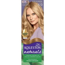 Wella Koleston Naturals Kalıcı Krem Boya 8/0 Açık Kumral Krem Formda Yumuşak ve Bakımlı Saçlar İçin