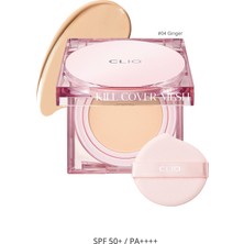 Yoğun Nem ve Işıltı Veren Cushion CLIO Kill Cover Mesh Glow Cushion+Refill Spf50+PA++++ (4 Ginger)