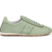 Tergan Yeşil Hakiki Süet Deri Kadın Sneaker - K25I1AY68063-S2W