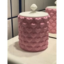 Lotus Home Kalp Desenli Kapaklı Organizer Kutu – Dekoratif Banyo & Makyaj Saklama Kabı
