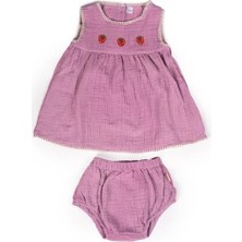 Miela Kids Müslin Bebek Elbise & Bloomer Şort Set