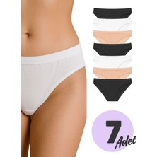 Libella İç Giyim Kadın Karışık Pamuklu Likralı Bikini Külot 7'li Paket – Iz Yapmayan Lastikli Bel, Slip Iç Çamaşırı