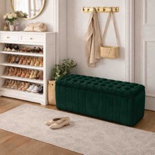 Muba Online Premium Kapitone Dilimli Puf Bench, Göz Alıcı Lüks Görünüm ve Modern Dekor Için Üst Düzey Şıklık!”