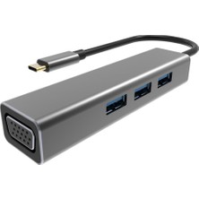 Vcom DH319 Type-C To USB 3.0-3 VGA Çevirici