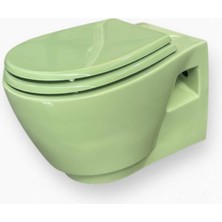 Ece Banyo - Ronda Design Fıstık Yeşili Asma Klozet Kapak Dahil Outlet - 7623-DL-