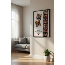 Safir Design Kişiye Özel Film Şeridi Tasarımlı Çerçeveli Tablo-Nostaljik Film Rulosu Temalı Kişiye Özel Fotoğraflı Tablo