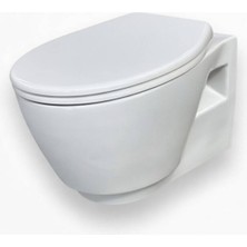 Ece Banyo - Ronda Design Beyaz Asma Klozet, Soft Kapak Dahil Outlet - 7623-5311-00-