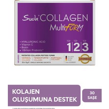 Suda Collagen MultiForm Aromasız 30 Sase Türkiye Menşeli Kolajen Destekleyici İçerik