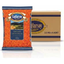 Çağlarsoy Organik Kırmızı Mercimek 2.5 kg x 6’lı Paket Yerli Üretim