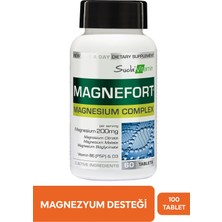 Suda Vitamin Magnefort Tablet Magnezyum Sitrat, Magnezyum Malat, Magnezyum Bisglisinat, Vitamin D3 İçeren 60 Takviye Edici Gıda Tablet