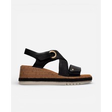 Clarks Kidiki Sun Black Combi Kadın Siyah Sandalet 26185954