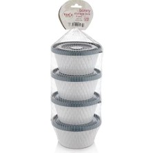 Herşey Trend Herşeytrend Fom Home Voce Plastik Petek 4'lü Saklama Kabı