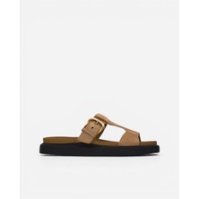 Clarks Aristella West Warm Sand Suede Kadın Bej Terlik 26185811