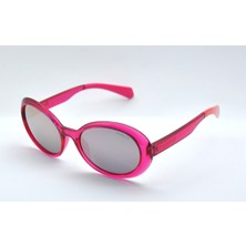 Polaroid Polaroıd Kıds 8033S 49 Mu1 Oj Şeffaf Fuşya Kırmızı Polarize Gri Unısex Çocuk Güneş Gözlüğü