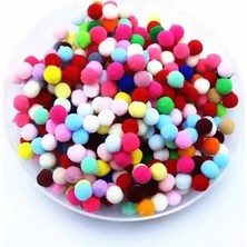 Herşey Trend Herşeytrend 12MM Renkli Karışık Yumuşak Ponpon Peluş 200 Adet