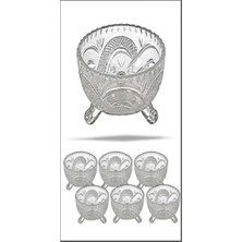 Herşey Trend Herşeytrend 6'lı Kristal Lüx Ayaklı Cam Çerezlik Şekerlik Sunumluk Kase