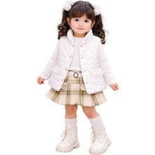 Bella Rose Kız Çocuk 3’lü Şık Takım (Bluz + Yelek + Etek)