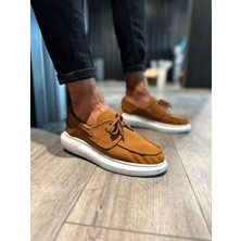 ÖNÇ - PRİME Yüksek Taban Mevsimlik Süet Ayakkabı Taba