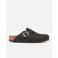 Birkenstock Boston Vl Shearling Shimmering Kadın Siyah Terlik 1030303