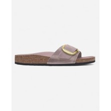 Birkenstock Madrid Big Buckle Oiled Leather Kadın Mor Terlik 1029300