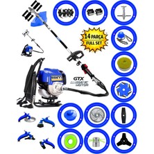 EISENN German 14 In 1 Full Set Fg Motor Sırt Tipi Tırpan Toprak Eşeleme Akrobat Çapa Aparatı Hediyeli