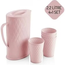 Herşey Trend Herşeytrend 4+1 Sürahi ve Bardak Su Seti 2.2 Lt